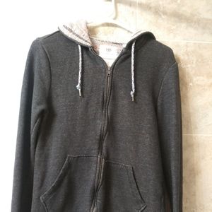 On the Byas mens small gray hoodie sweatshirt